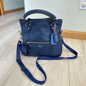 Coach Daisy Mia Blue Leather Tote Bag
